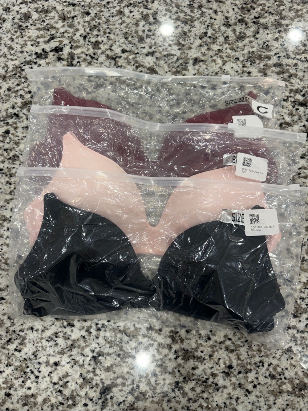 Everyday Smooth T-Shirt Bra - Black, Blush & Burgundy